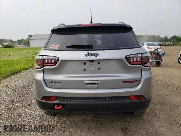2022 Jeep Compass Trailhawk with VIN 3C4NJDDB7NT163504, listed as a Copart auction lot 60799975 with 16,312 mi miles and Salvage title. Bid and sale history available at DreamBid. Image 6.