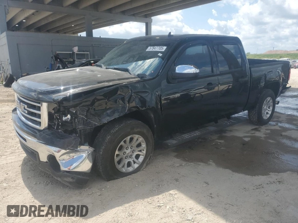2013 GMC Sierra 1500 SLE z VIN 3GTP1VE0XDG186777, wystawiony jako Copart lot #57847705 z przebiegiem 154 875 mil mil oraz Szkoda całkowita • Salvage title. Historia ofert i sprzedaży dostępna na DreamBid. Obrazek 1.