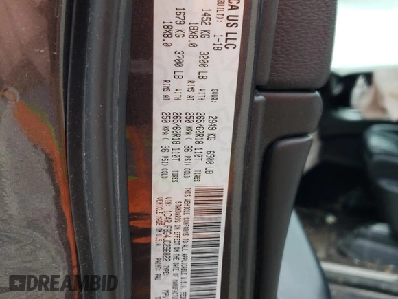 2018 Jeep Grand Cherokee Limited with VIN 1C4RJFBG4JC296822, listed as a Copart auction lot 57760515 with 122,643 mi miles and Salvage title. Bid and sale history available at DreamBid. Image 13.