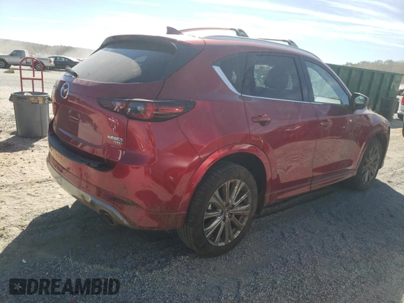 2024 Mazda CX-5 2.5 Turbo Signature with VIN JM3KFBXY3R0379983, listed as a Copart auction lot 75425454 with 13,220 mi miles and Salvage Title. Bid and sale history available at carsss.com. Image 3.