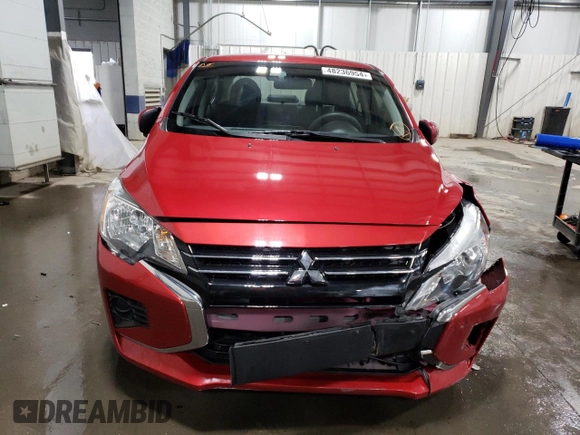 2021 Mitsubishi Mirage G4 ES with VIN ML32FUFJ5MHF05642, listed as a Copart auction lot 48236954 with 33,434 mi miles. Bid and sale history available at carsss.com. Image 5.