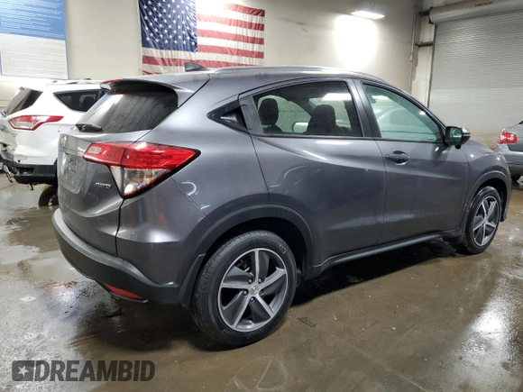 2021 Honda HR-V EX with VIN 3CZRU6H51MM720547, listed as a Copart auction lot 44375115 with 39,407 mi miles and Salvage Title. Bid and sale history available at carsss.com. Image 3.