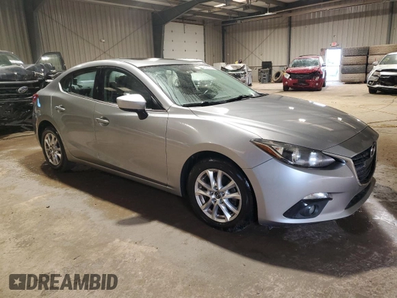 2015 Mazda 3 i Grand Touring with VIN JM1BM1W77F1256002, listed as a Copart auction lot 46062915 with 139,925 mi miles and Salvage Title. Bid and sale history available at DreamBid. Image 4.