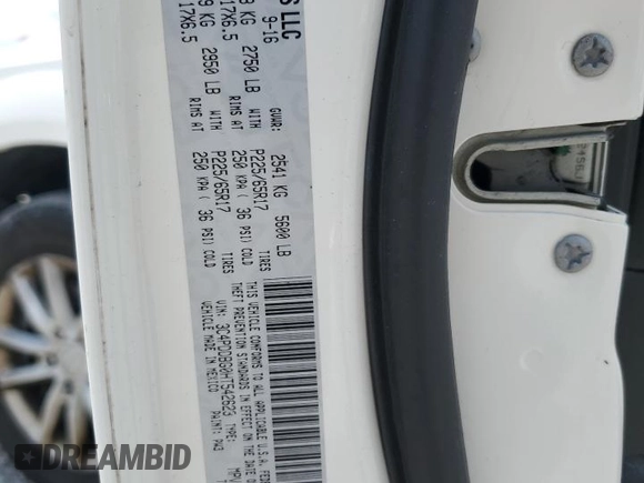 2017 Dodge Journey SXT with VIN 3C4PDDBG0HT542623, listed as a Copart auction lot 61628385 with 130,285 mi miles and Salvage title. Bid and sale history available at DreamBid. Image 13.