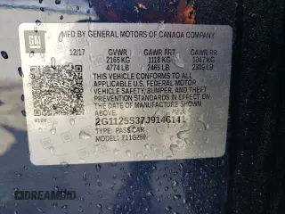 2018 Chevrolet Impala Premier with VIN 2G1125S37J9146141, listed as a Copart auction lot 48738635 with 108,377 mi miles and Salvage Title. Bid and sale history available at DreamBid. Image 13.