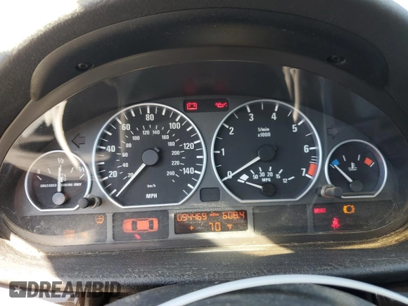 2004 BMW 3 Series 330i with VIN WBAEV53444KM05580, listed as a Copart auction lot 53635745 with 94,469 mi miles and Clean Title. Bid and sale history available at carsss.com. Image 9.