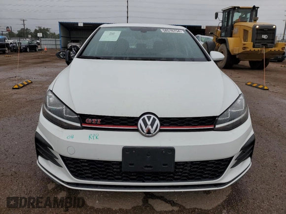 2019 Volkswagen Golf GTI S with VIN 3VW6T7AUXKM000967, listed as a Copart auction lot 58516754 with 43,355 mi miles and Salvage Title. Bid and sale history available at carsss.com. Image 5.