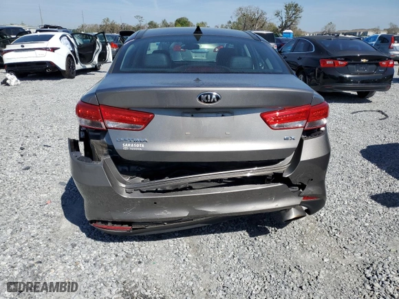 2018 Kia Optima EX with VIN 5XXGU4L32JG218652, listed as a Copart auction lot 46884225 with 129,333 mi miles and Non Repairable. Bid and sale history available at carsss.com. Image 6.