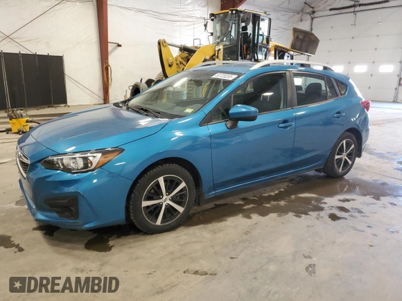 2019 Subaru Impreza Premium with VIN 4S3GTAD66K3748344, listed as a Copart auction lot 53720205 with 23,999 mi miles and Salvage Title. Bid and sale history available at DreamBid. Image 1.