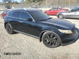2006 Infiniti FX Options with VIN JNRBS08W36X401053, listed as a Copart auction lot 77360084 with 239,048 mi miles and Salvage title. Bid and sale history available at DreamBid. Image 4.