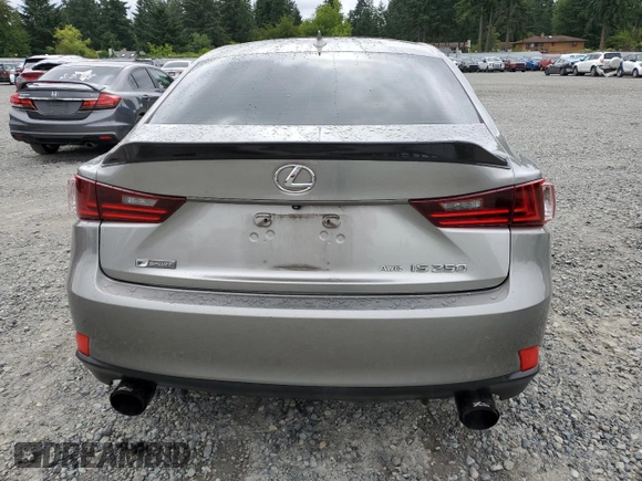 2015 Lexus IS 250 with VIN JTHCF1D24F5022185, listed as a Copart auction lot 62381605 with 92,080 mi miles and Salvage title. Bid and sale history available at DreamBid. Image 6.
