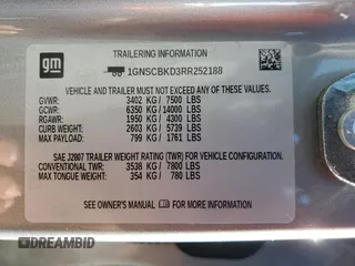 2024 Chevrolet Suburban LS with VIN 1GNSCBKD3RR252188, listed as a Copart auction lot 76882484 with 11,997 mi miles and Salvage Title. Bid and sale history available at DreamBid. Image 14.