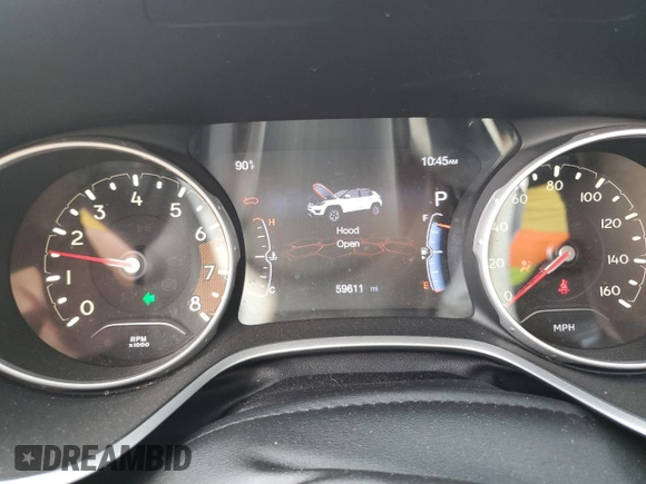 2020 Jeep Compass Limited with VIN 3C4NJDCB3LT146861, listed as a Copart auction lot 61550035 with 59,611 mi miles and Salvage title. Bid and sale history available at DreamBid. Image 9.