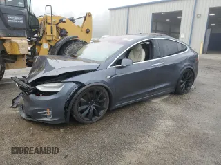 2021 Tesla Model X Long Range Plus with VIN 5YJXCBE29MF323031, listed as a Copart auction lot 79137944 with 41,222 mi miles and Salvage Title. Bid and sale history available at carsss.com. Image 1.