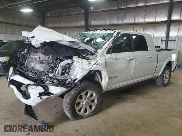 2021 Ram 3500 Laramie with VIN 3C63R3ML4MG619802, listed as a Copart auction lot 59257944 with 0 mi miles and Salvage Title. Bid and sale history available at carsss.com. Image 1.