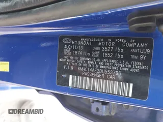 2013 Hyundai Accent GLS with VIN KMHCT4AE2DU553796, listed as a IAAI auction lot 42064167 with 173,799 mi miles. Bid and sale history available at carsss.com. Image 9.