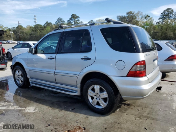 2005 Mercedes-Benz M-Class 3.7L with VIN 4JGAB57E35A546639, listed as a Copart auction lot 50201805 with 88,710 mi miles and Salvage Title. Bid and sale history available at carsss.com. Image 2.