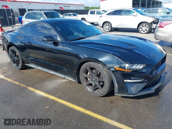 2019 Ford Mustang EcoBoost with VIN 1FA6P8THXK5124729, listed as a IAAI auction lot 42384176 with 134,028 mi miles and . Bid and sale history available at DreamBid. Image 1.