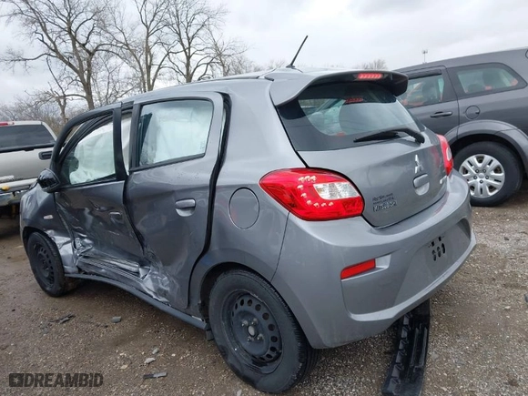 2017 Mitsubishi Mirage ES with VIN ML32A3HJXHH015805, listed as a IAAI auction lot 41843090 with 50,007 mi miles. Bid and sale history available at carsss.com. Image 3.