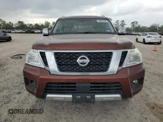 2017 Nissan Armada SL with VIN JN8AY2NDXH9008199, listed as a Copart auction lot 50427455 with 170,542 mi miles and Salvage Title. Bid and sale history available at carsss.com. Image 5.