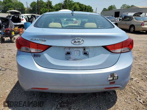 2011 Hyundai Elantra GLS with VIN KMHDH4AE0BU150533, listed as a Copart auction lot 60357125 with 51,718 mi miles and Salvage title. Bid and sale history available at DreamBid. Image 6.