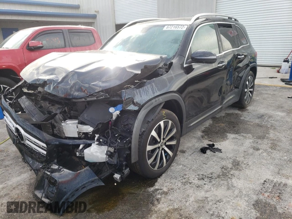 2021 Mercedes-Benz GLB with VIN W1N4M4GB9MW096758, listed as a Copart auction lot 67216572 with 27,287 mi miles. Bid and sale history available at carsss.com. Image 1.