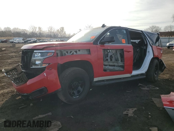 2019 Chevrolet Tahoe Commercial with VIN 1GNSKFEC1KR345195, listed as a Copart auction lot 48791005 with Not provided miles and Salvage title. Bid and sale history available at DreamBid. Image 1.