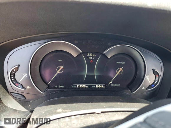 2019 BMW 5 Series 530i with VIN WBAJA5C54KWW19462, listed as a Copart auction lot 50381725 with 119,509 mi miles and Salvage Title. Bid and sale history available at DreamBid. Image 9.