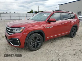 2021 Volkswagen Atlas SE with VIN 1V2NR2CA7MC507251, listed as a Copart auction lot 57881795 with 63,257 mi miles and Salvage title. Bid and sale history available at DreamBid. Image 1.