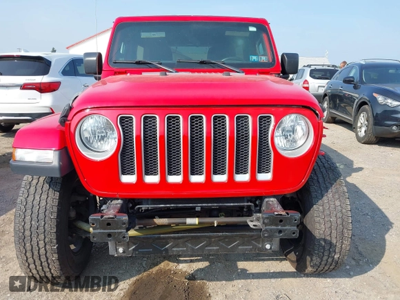 2020 Jeep Wrangler Unlimited Sahara with VIN 1C4HJXEN0LW184564, listed as a IAAI auction lot 42439173 with 79,426 mi miles and . Bid and sale history available at DreamBid. Image 12.