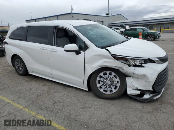 2023 Toyota Sienna LE with VIN 5TDKRKEC6PS159898, listed as a Copart auction lot 47661585 with 38,542 mi miles and Salvage Title. Bid and sale history available at carsss.com. Image 4.