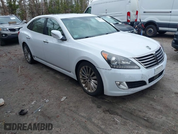 2014 Hyundai Equus Signature with VIN KMHGH4JH0EU085887, listed as a IAAI auction lot 42042823 with 77,527 mi miles and . Bid and sale history available at DreamBid. Image 1.