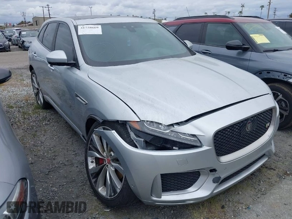 2017 Jaguar F-Pace S with VIN SADCM2BV6HA066651, listed as a IAAI auction lot 41758669 with 82,968 mi miles and . Bid and sale history available at DreamBid. Image 1.