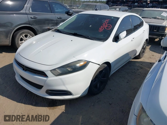 2015 Dodge Dart SXT with VIN 1C3CDFBB0FD431902, listed as a IAAI auction lot 41552504 with 163,738 mi miles. Bid and sale history available at carsss.com. Image 2.