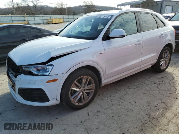 2018 Audi Q3 Premium with VIN WA1ECCFS2JR004582, listed as a Copart auction lot 36245483 with 78,437 mi miles. Bid and sale history available at carsss.com. Image 1.