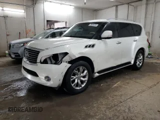 2013 Infiniti QX56 with VIN JN8AZ2NF8D9530371, listed as a Copart auction lot 79026334 with 117,131 mi miles and Salvage Title. Bid and sale history available at carsss.com. Image 1.