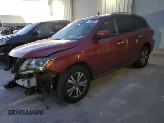 2018 Nissan Pathfinder SV z VIN 5N1DR2MM0JC660664, wystawiony jako Copart lot #51494205 z przebiegiem 118 049 mil mil oraz Szkoda całkowita • Salvage title. Historia ofert i sprzedaży dostępna na DreamBid. Obrazek 1.