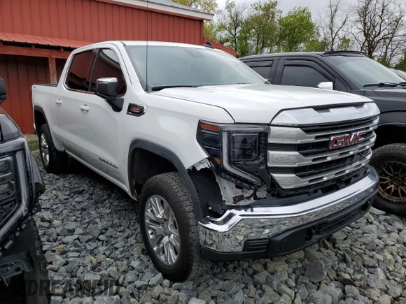 2023 GMC Sierra 1500 with VIN 1GTUUBE84PZ327510, listed as a Copart auction lot 51716385 with 30,590 mi miles and Salvage Title. Bid and sale history available at DreamBid. Image 4.