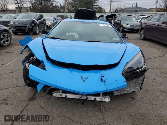 2022 Chevrolet Corvette 2LT with VIN 1G1YB2D45N5121874, listed as a Copart auction lot 44757845 with 2,047 mi miles and Salvage Title. Bid and sale history available at carsss.com. Image 5.