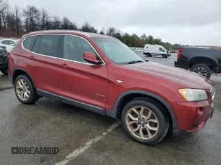 2011 BMW X3 35i with VIN 5UXWX7C5XBL735445, listed as a Copart auction lot 52239125 with 136,990 mi miles and Clean Title. Bid and sale history available at DreamBid. Image 4.