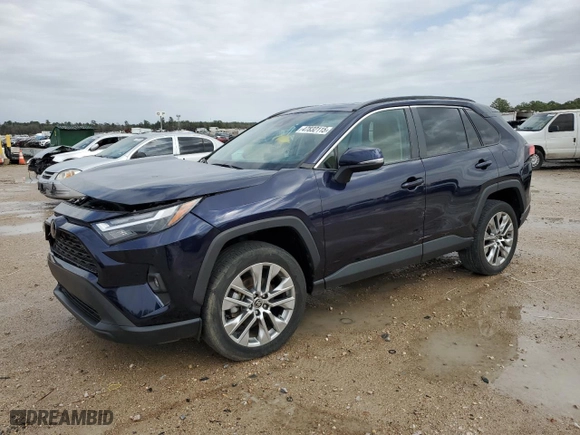 2022 Toyota RAV4 XLE Premium with VIN 2T3C1RFV5NW217919, listed as a Copart auction lot 47832115 with 21,533 mi miles and Salvage Title. Bid and sale history available at carsss.com. Image 1.