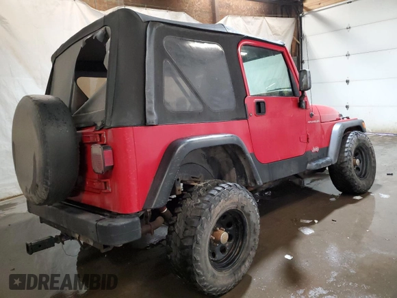 1999 Jeep Wrangler SE with VIN 1J4FY29P0XP493429, listed as a Copart auction lot 44254515 with 0 mi miles and Salvage Title. Bid and sale history available at carsss.com. Image 3.