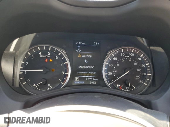 2020 Infiniti Q50 3.0t SPORT with VIN JN1EV7AP4LM208572, listed as a Copart auction lot 49239485 with 70,735 mi miles and Salvage Title. Bid and sale history available at carsss.com. Image 9.