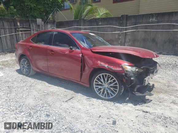 2015 Lexus IS 250 with VIN JTHBF1D25F5054719, listed as a Copart auction lot 60624285 with 97,086 mi miles and Salvage title. Bid and sale history available at DreamBid. Image 4.