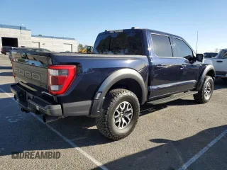 2021 Ford F-150 Raptor with VIN 1FTFW1RG4MFC25118, listed as a Copart auction lot 86217584 with 30,802 mi miles and Salvage Title. Bid and sale history available at carsss.com. Image 3.