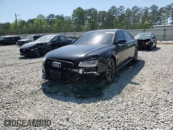 2017 Audi A8 with VIN WAU44AFD0HN006074, listed as a Copart auction lot 52421465 with 144,744 mi miles and Salvage title. Bid and sale history available at DreamBid. Image 13.