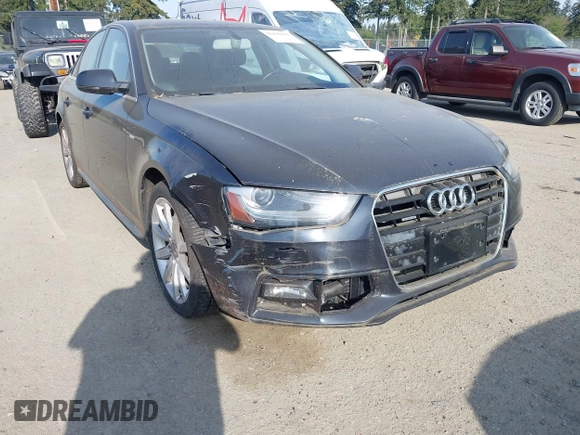 2014 Audi A4 Premium with VIN WAUBFAFL4EN023707, listed as a IAAI auction lot 42106681 with 116,740 mi miles. Bid and sale history available at carsss.com. Image 6.