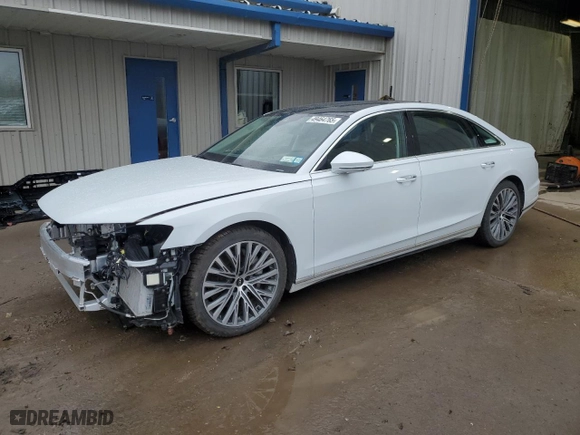 2021 Audi A8 L with VIN WAU8DAF84MN016847, listed as a Copart auction lot 49464765 with 29,676 mi miles and Salvage Title. Bid and sale history available at carsss.com. Image 1.