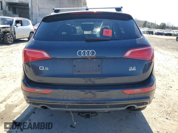 2011 Audi Q5 3.2L Premium Plus with VIN WA1DKAFP0BA100399, listed as a Copart auction lot 43693355 with 0 mi miles and Salvage Title. Bid and sale history available at carsss.com. Image 6.