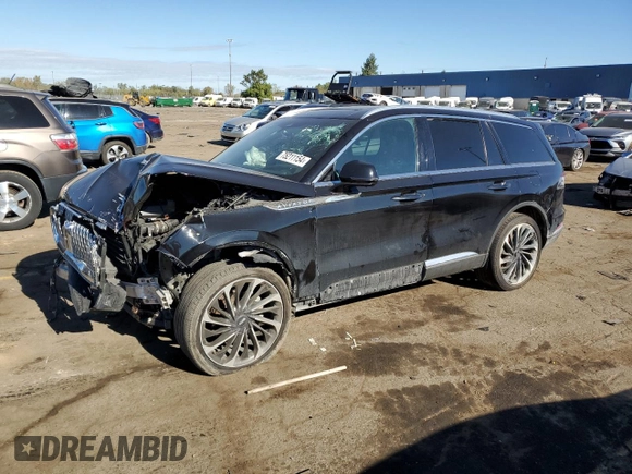 2022 Lincoln Aviator Reserve z VIN 5LM5J7XC9NGL11154, wystawiony jako Copart lot #75211154 z przebiegiem 31 869 mil mil oraz Szkoda całkowita • Salvage title. Historia ofert i sprzedaży dostępna na DreamBid. Obrazek 1.